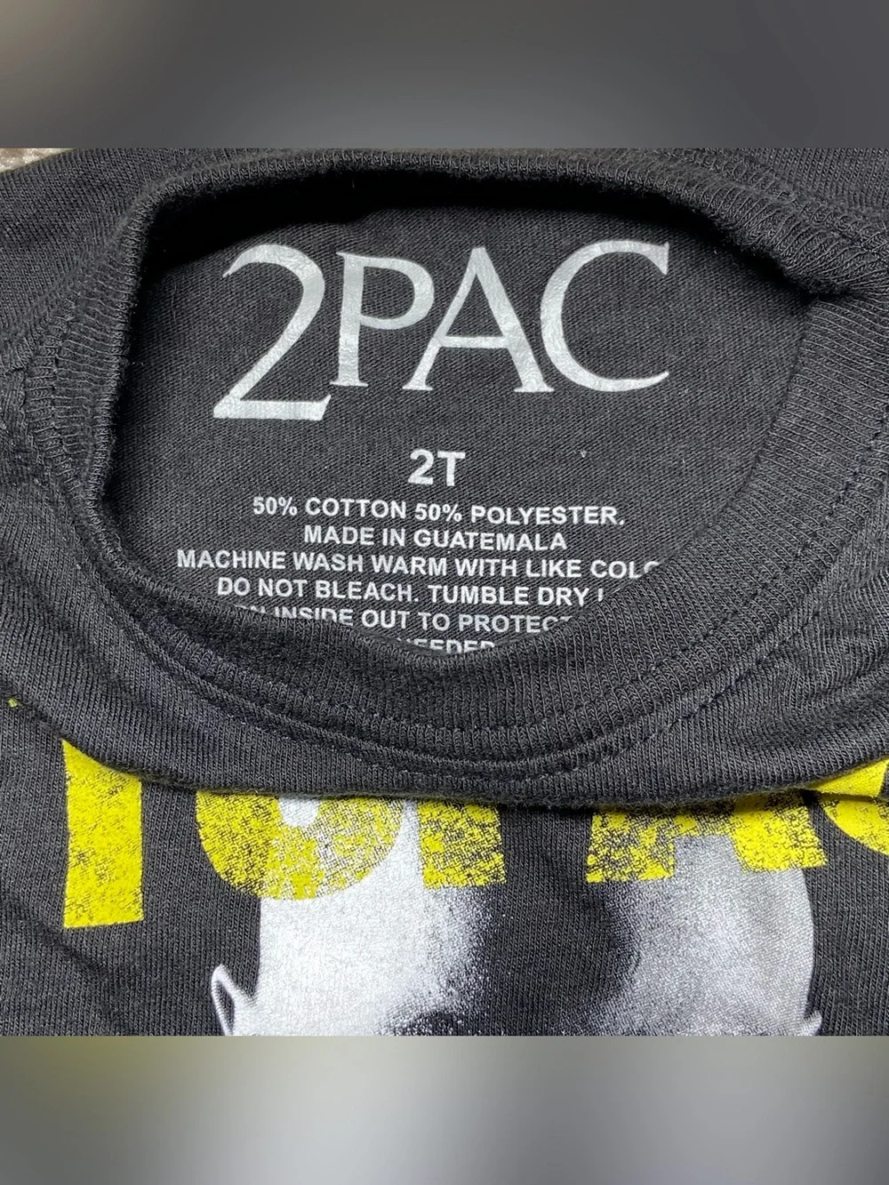 TUPAC 2PAC Toddler 2T Baby Black T-Shirt Tee Westside Hip Hop Rapper